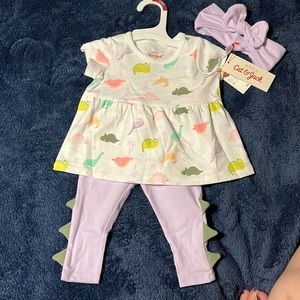 Cat & Jack dinosaur outfit with bow